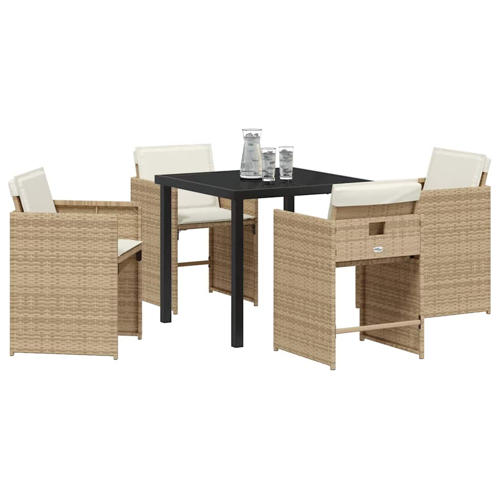 Hage Spisegruppe 5 pcs Beige polyrotting