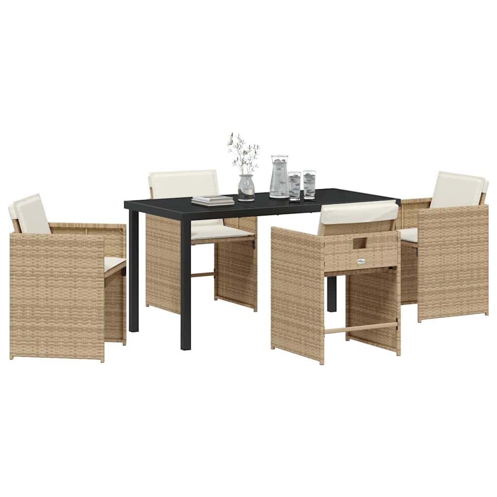 Hage Spisegruppe 5 pcs Beige polyrotting