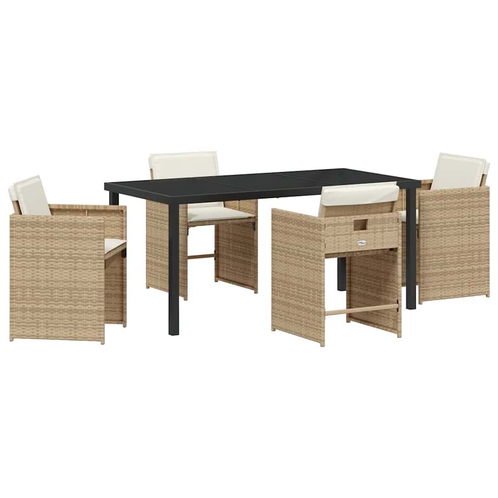 Hage Spisegruppe 5 pcs Beige polyrotting