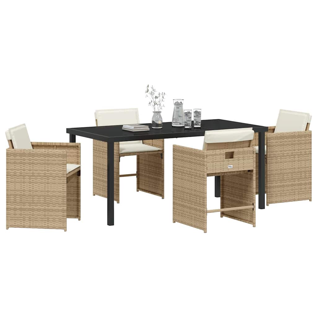 Hage Spisegruppe 5 pcs Beige polyrotting