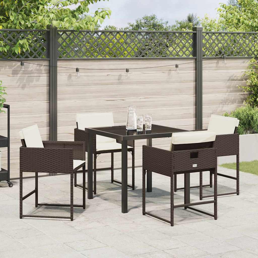 Hage Spisegruppe 5 pcs Brun polyrotting