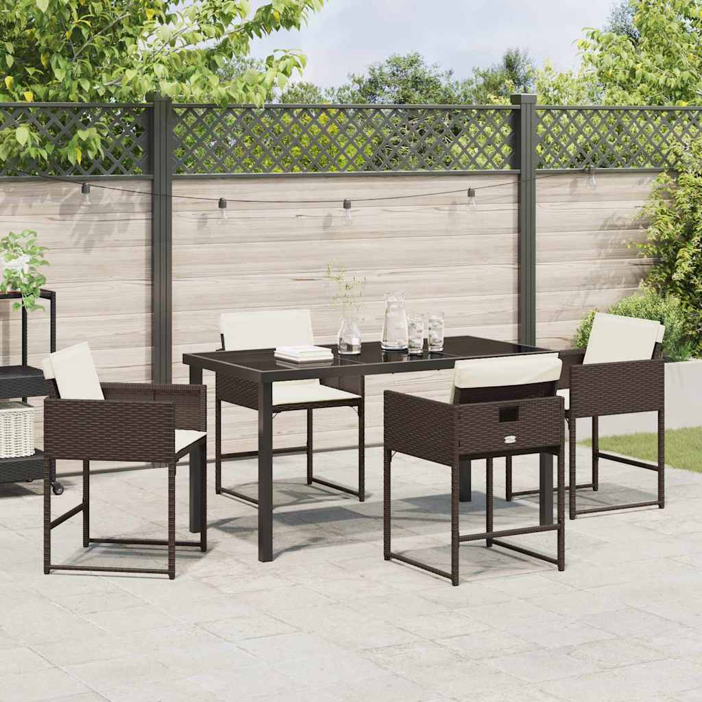 Hage Spisegruppe 5 pcs Brun polyrotting