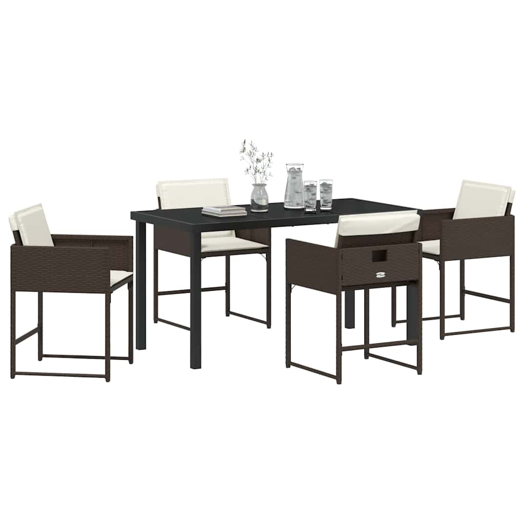 Hage Spisegruppe 5 pcs Brun polyrotting