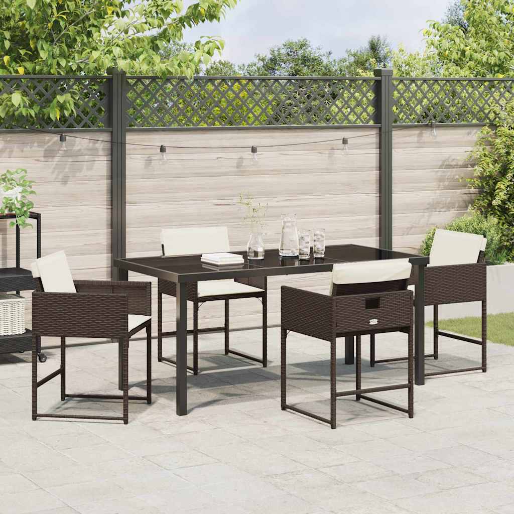 Hage Spisegruppe 5 pcs Brun polyrotting