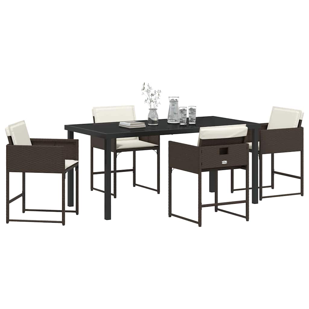 Hage Spisegruppe 5 pcs Brun polyrotting