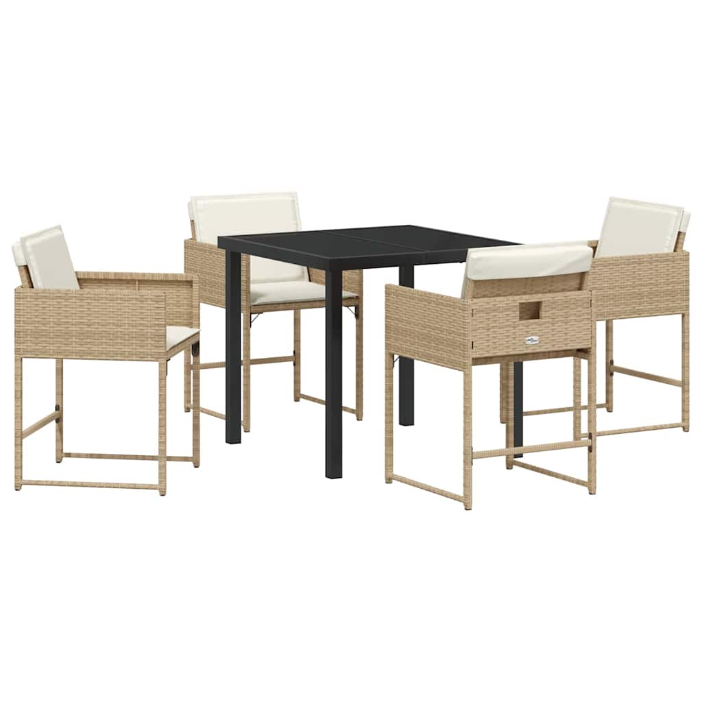 Hage Spisegruppe 5 pcs Beige polyrotting