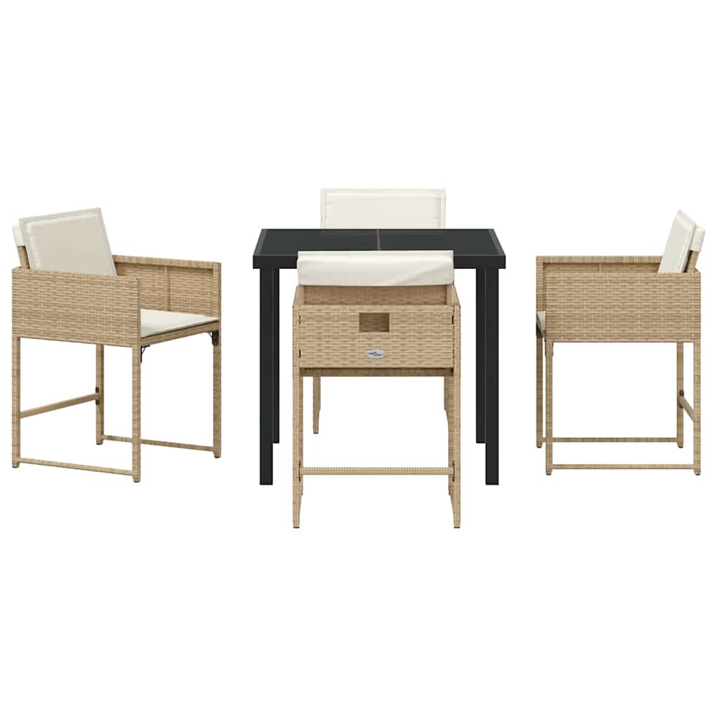 Hage Spisegruppe 5 pcs Beige polyrotting