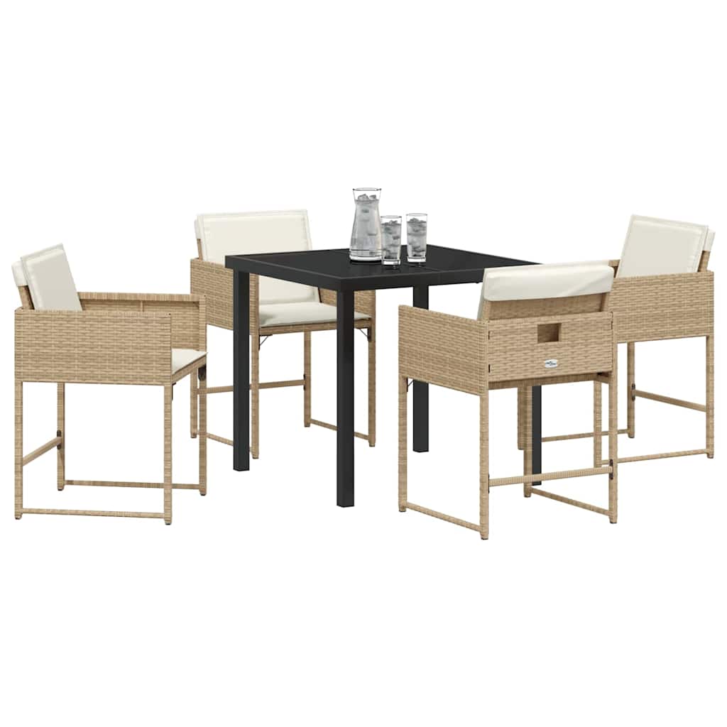 Hage Spisegruppe 5 pcs Beige polyrotting