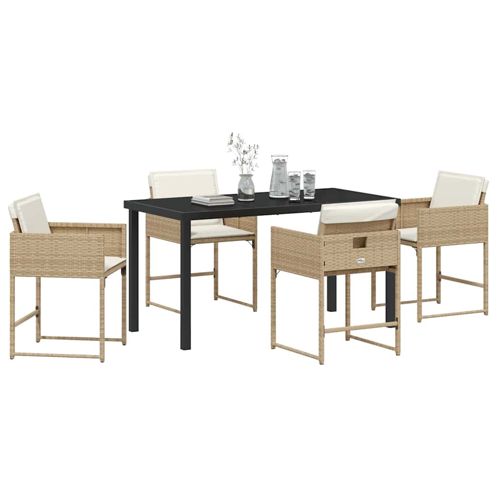 Hage Spisegruppe 5 pcs Beige polyrotting