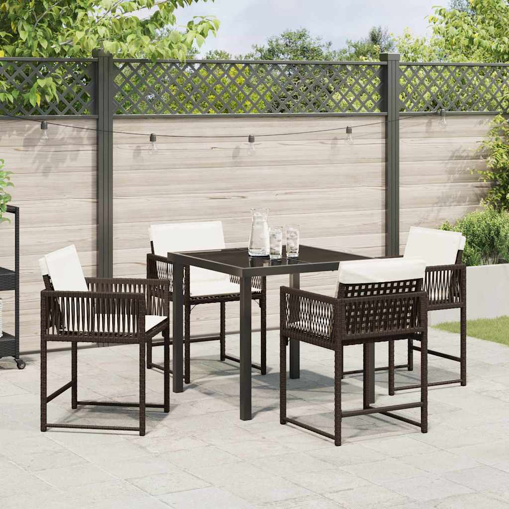 Hage Spisegruppe 5 pcs Brun polyrotting