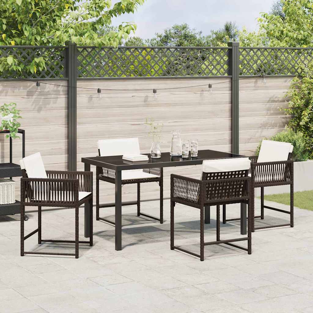 Hage Spisegruppe 5 pcs Brun polyrotting