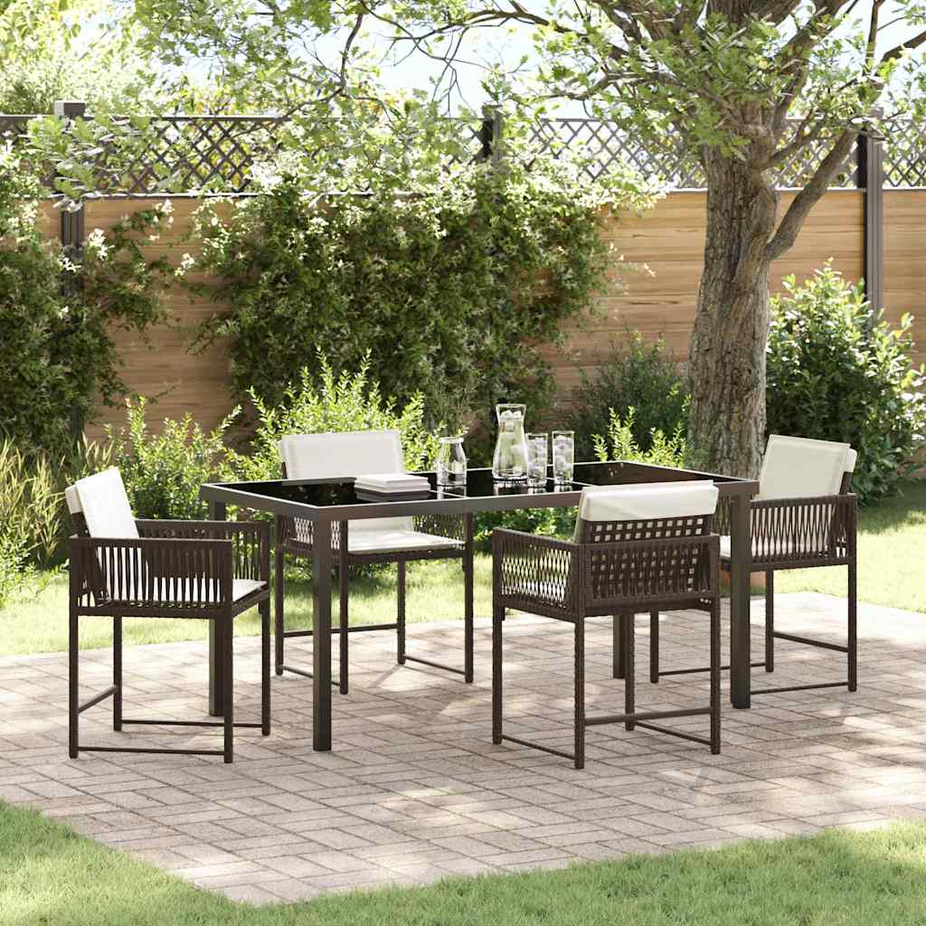Hage Spisegruppe 5 pcs Brun polyrotting