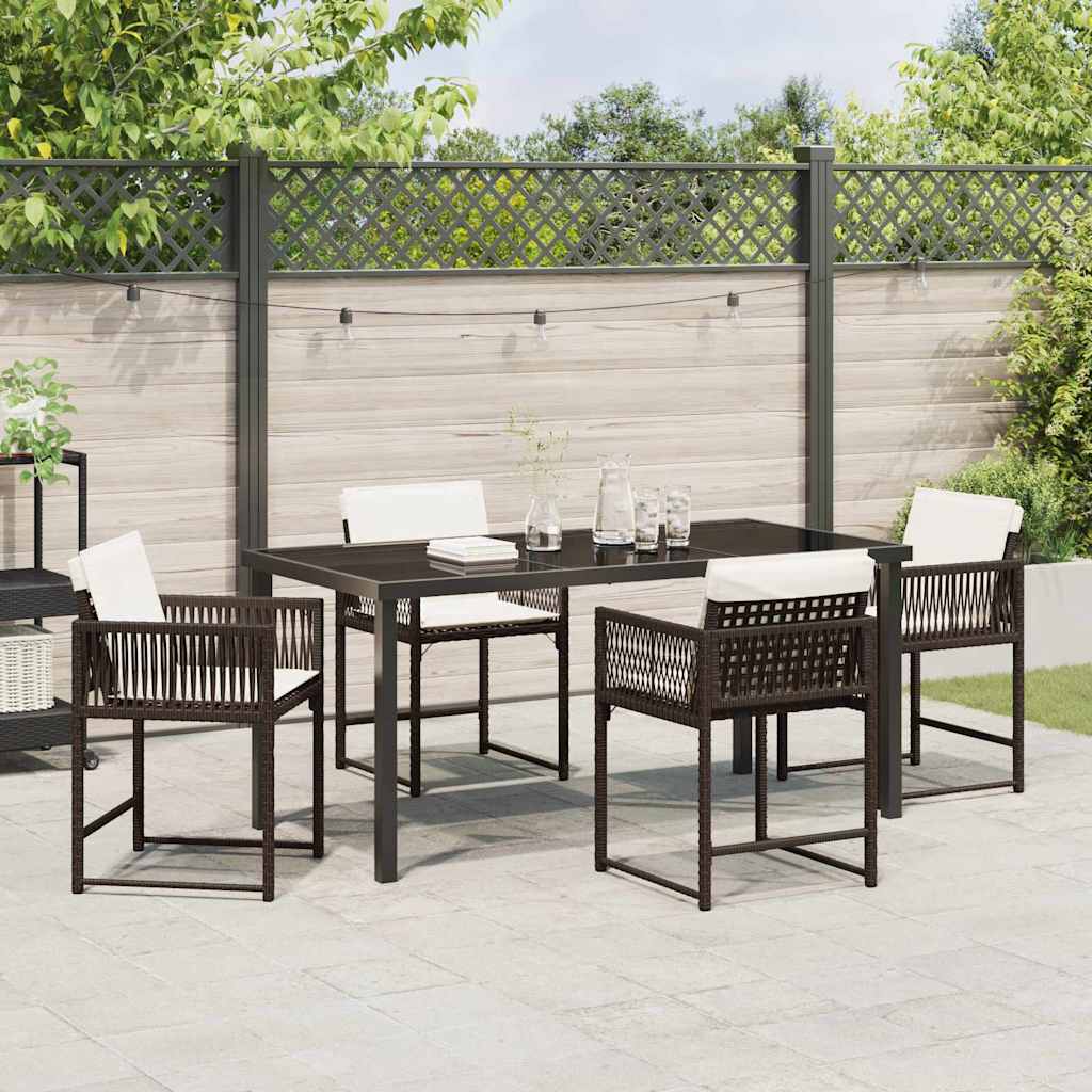 Hage Spisegruppe 5 pcs Brun polyrotting