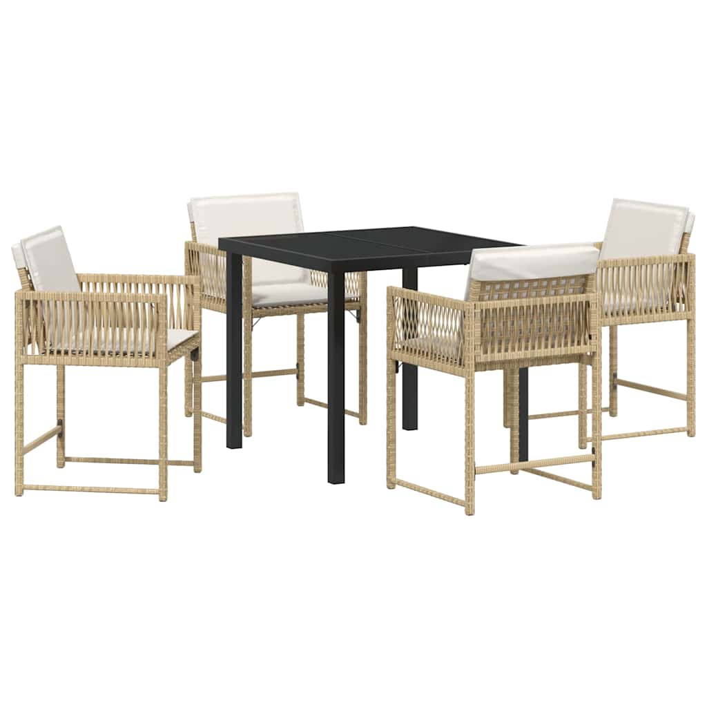 Hage Spisegruppe 5 pcs Beige polyrotting