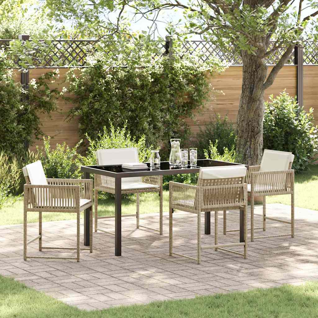 Hage Spisegruppe 5 pcs Beige polyrotting