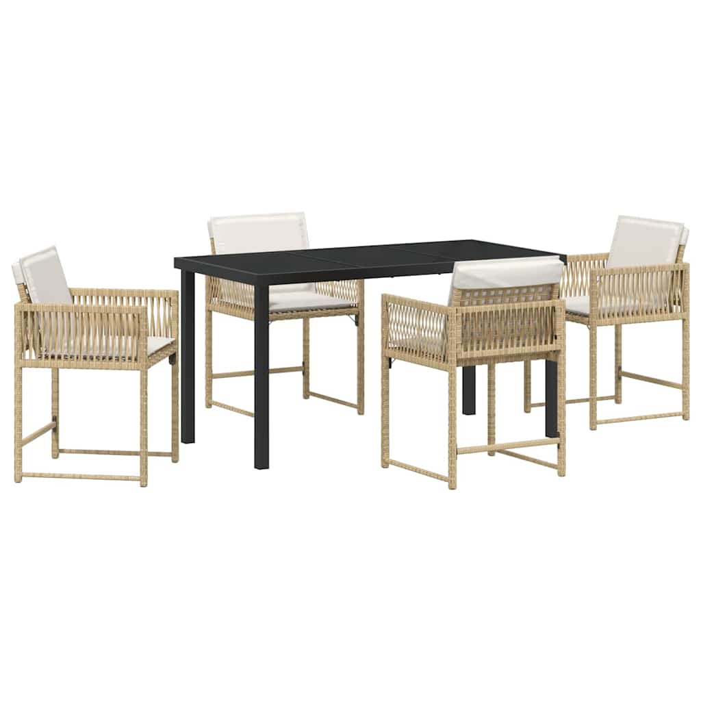 Hage Spisegruppe 5 pcs Beige polyrotting