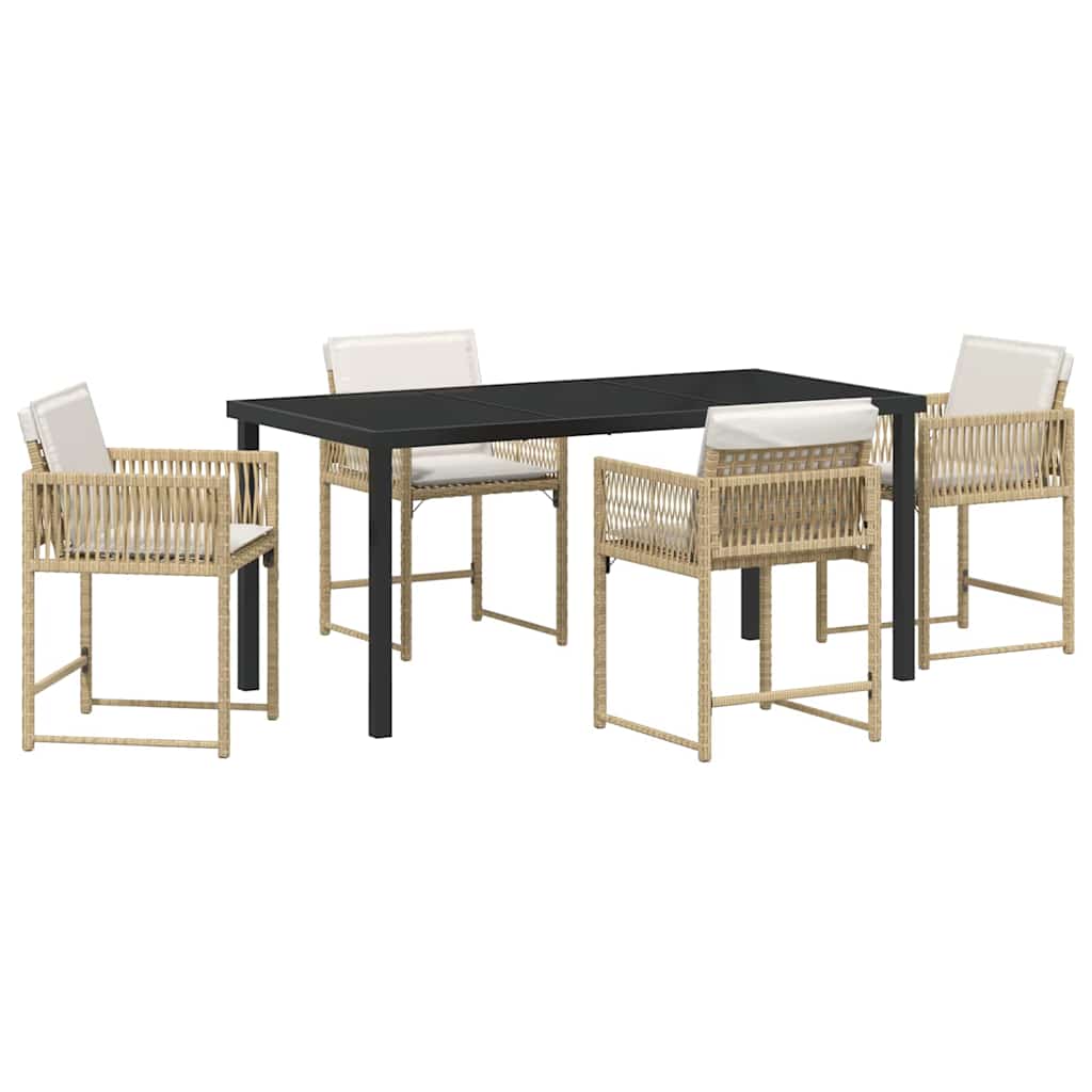 Hage Spisegruppe 5 pcs Beige polyrotting