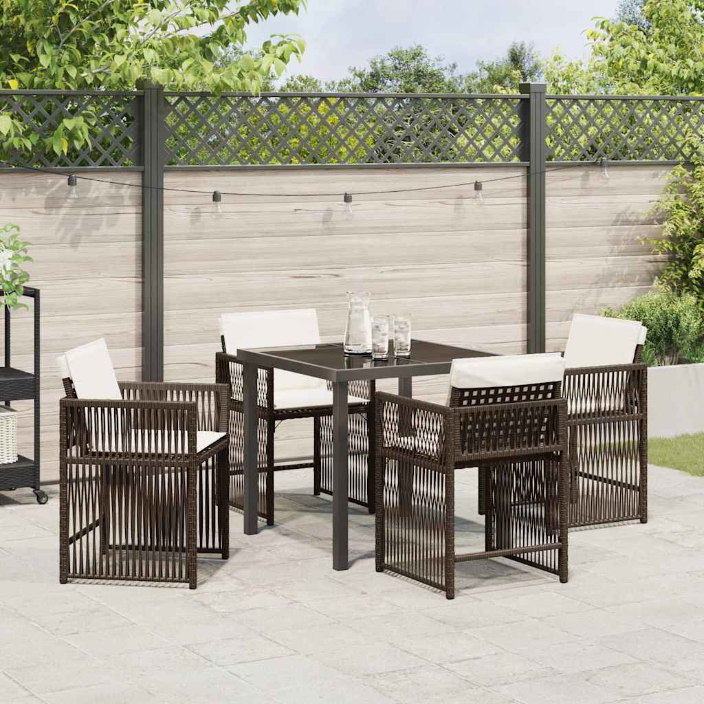 Hage Spisegruppe 5 pcs Brun polyrotting