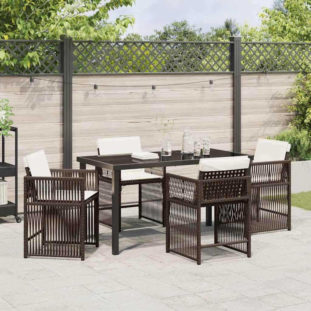 Hage Spisegruppe 5 pcs Brun polyrotting
