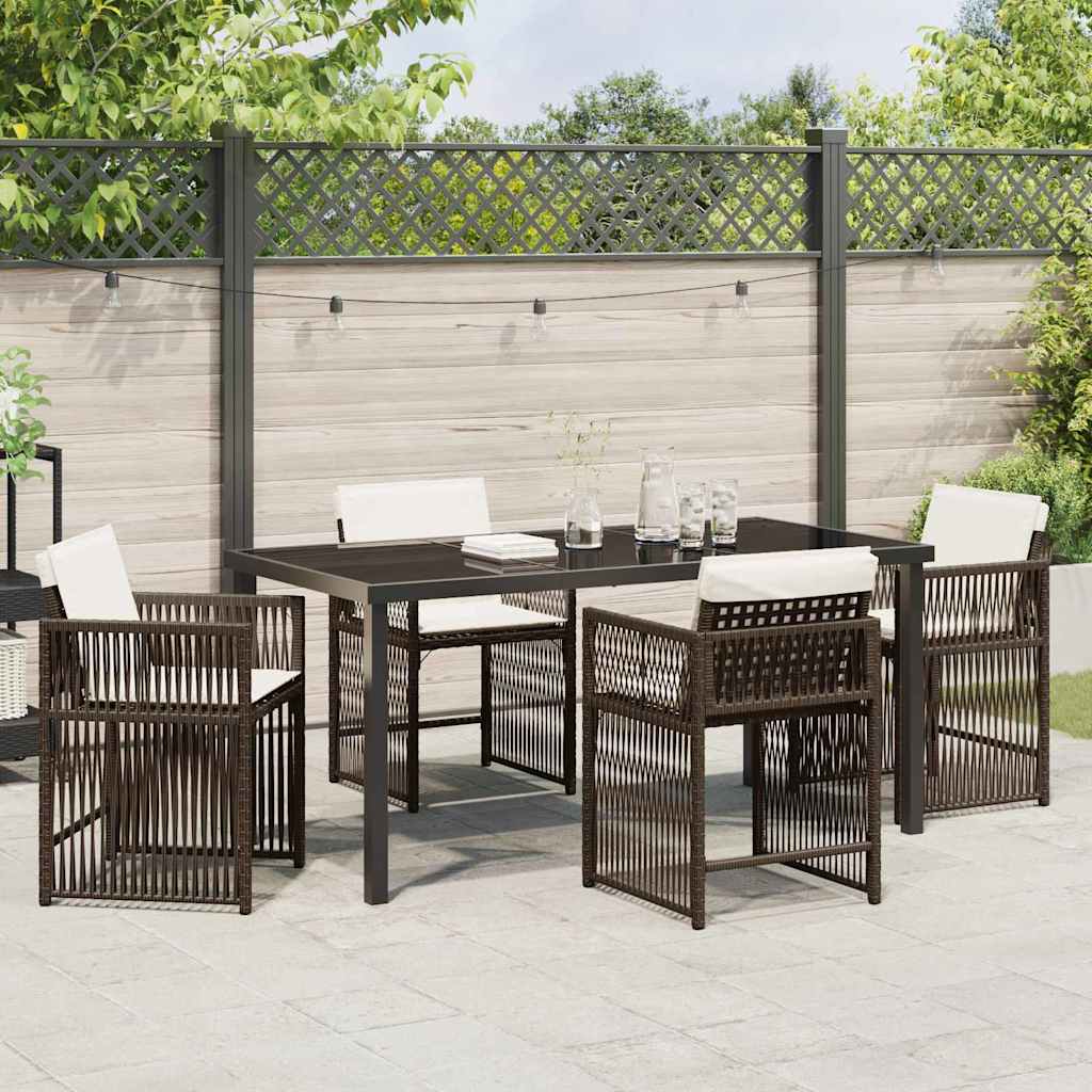 Hage Spisegruppe 5 pcs Brun polyrotting