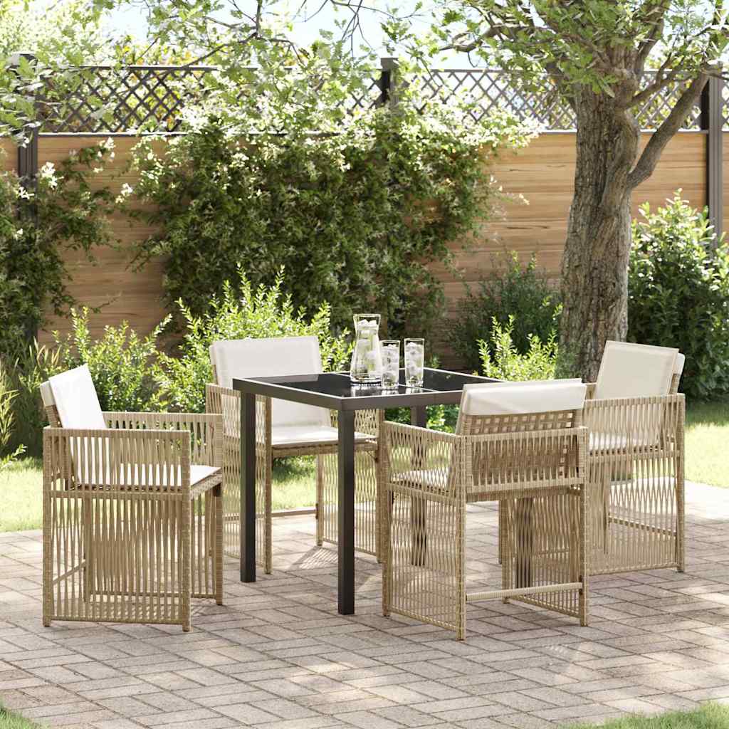 Hage Spisegruppe 5 pcs Beige polyrotting