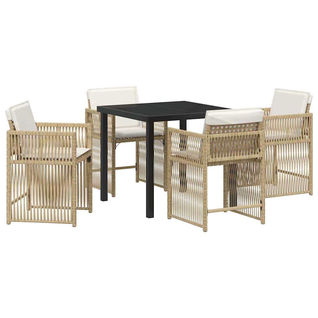 Hage Spisegruppe 5 pcs Beige polyrotting