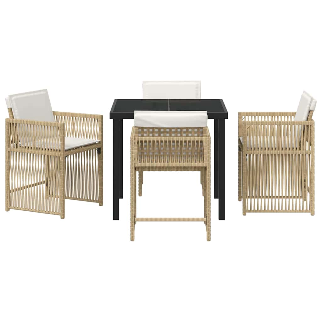 Hage Spisegruppe 5 pcs Beige polyrotting