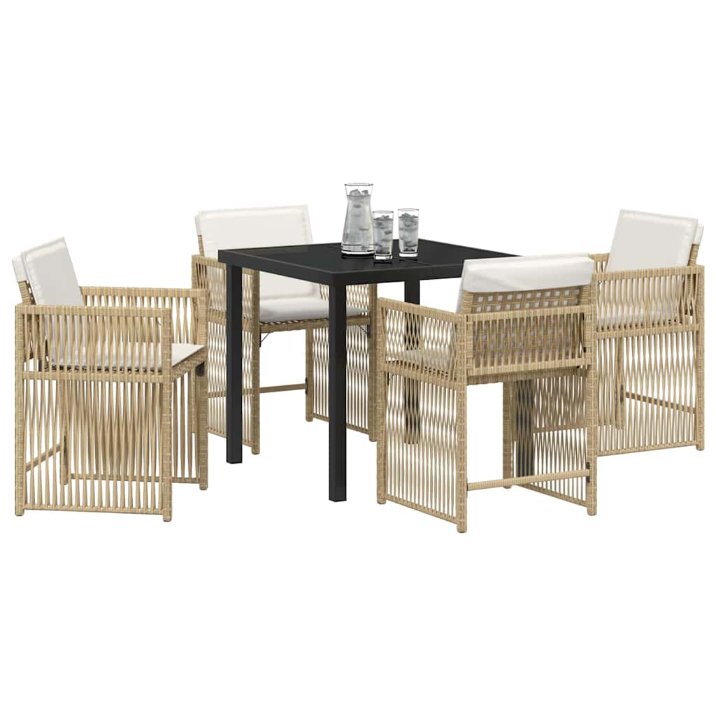 Hage Spisegruppe 5 pcs Beige polyrotting
