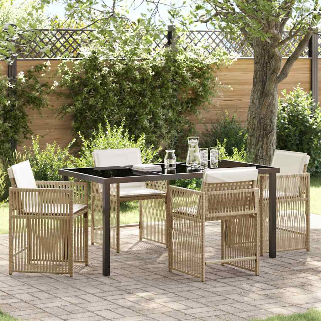 Hage Spisegruppe 5 pcs Beige polyrotting