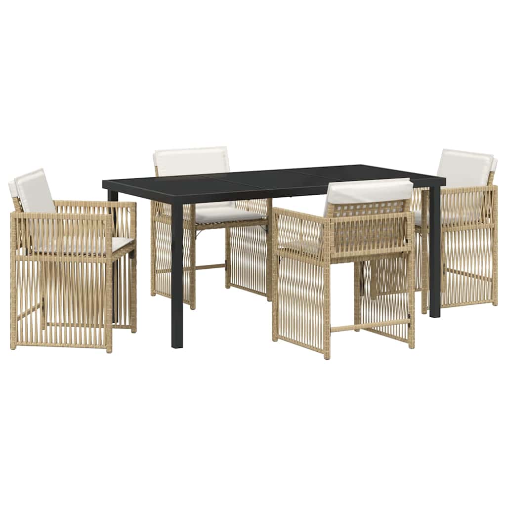 Hage Spisegruppe 5 pcs Beige polyrotting