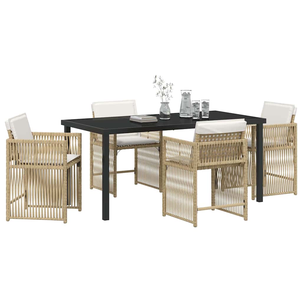 Hage Spisegruppe 5 pcs Beige polyrotting