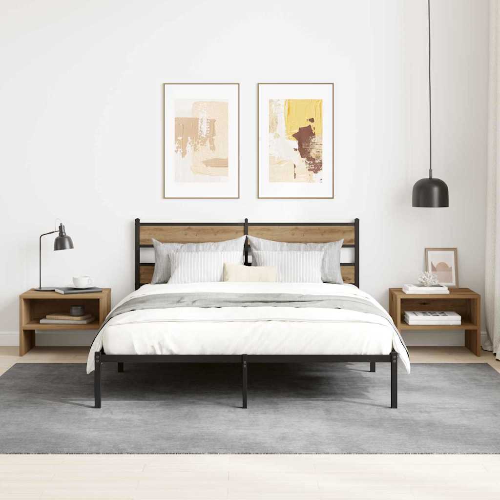 Nattbordskap 2 pcs artisan eik 40 x 40 x 30 cm Konstruert tre