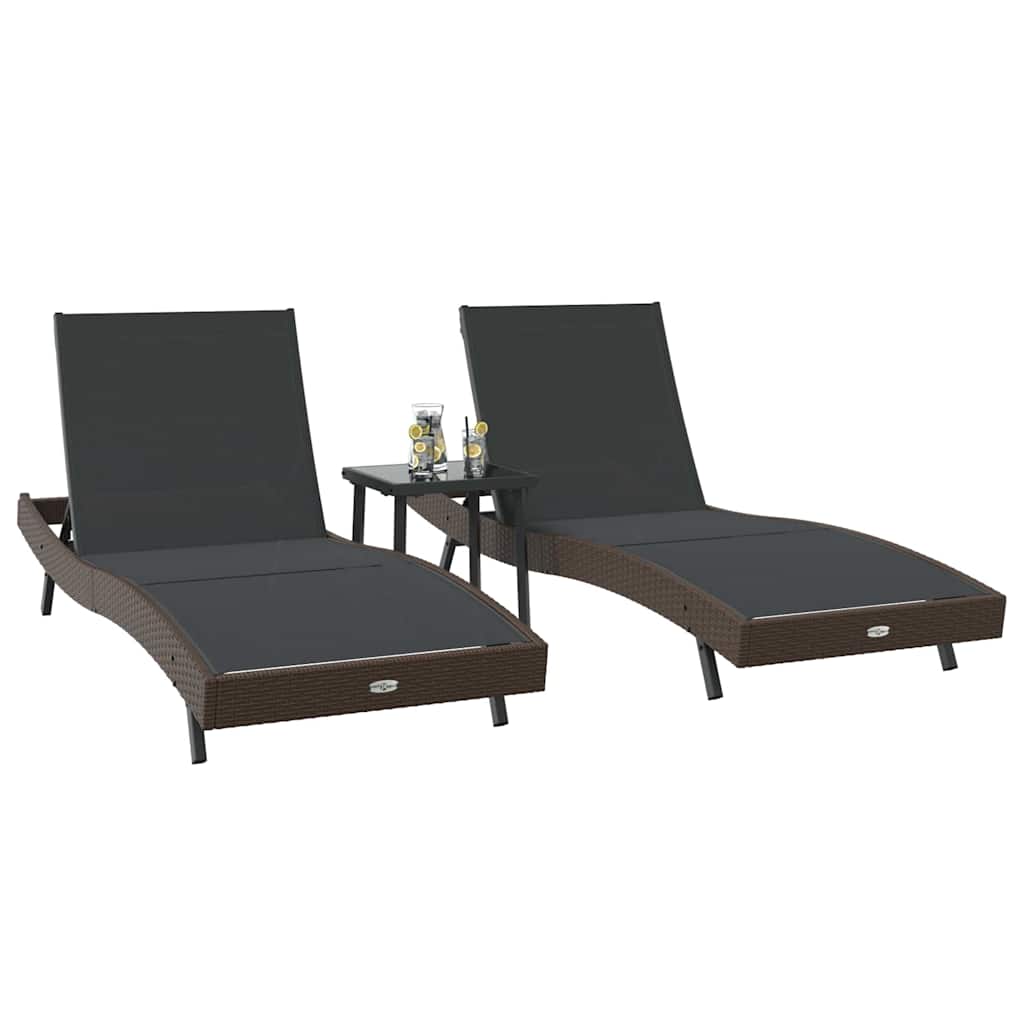 Solsenger 3 pcs Brun 40 x 40 x 40.5 cm polyrotting