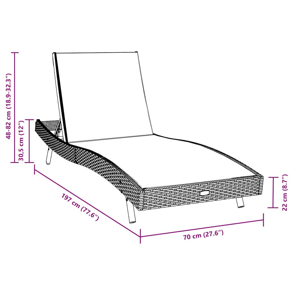 Solsenger 3 pcs Svart og Hvit 40 x 40 x 40.5 cm polyrotting