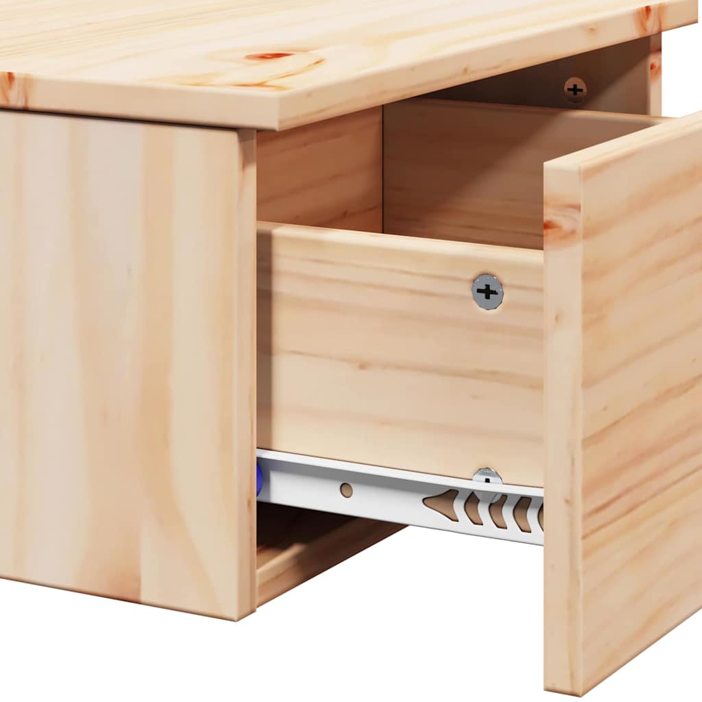 Nattbord med skuff Brun 37 x 35 x 18.5 cm Heltre furu