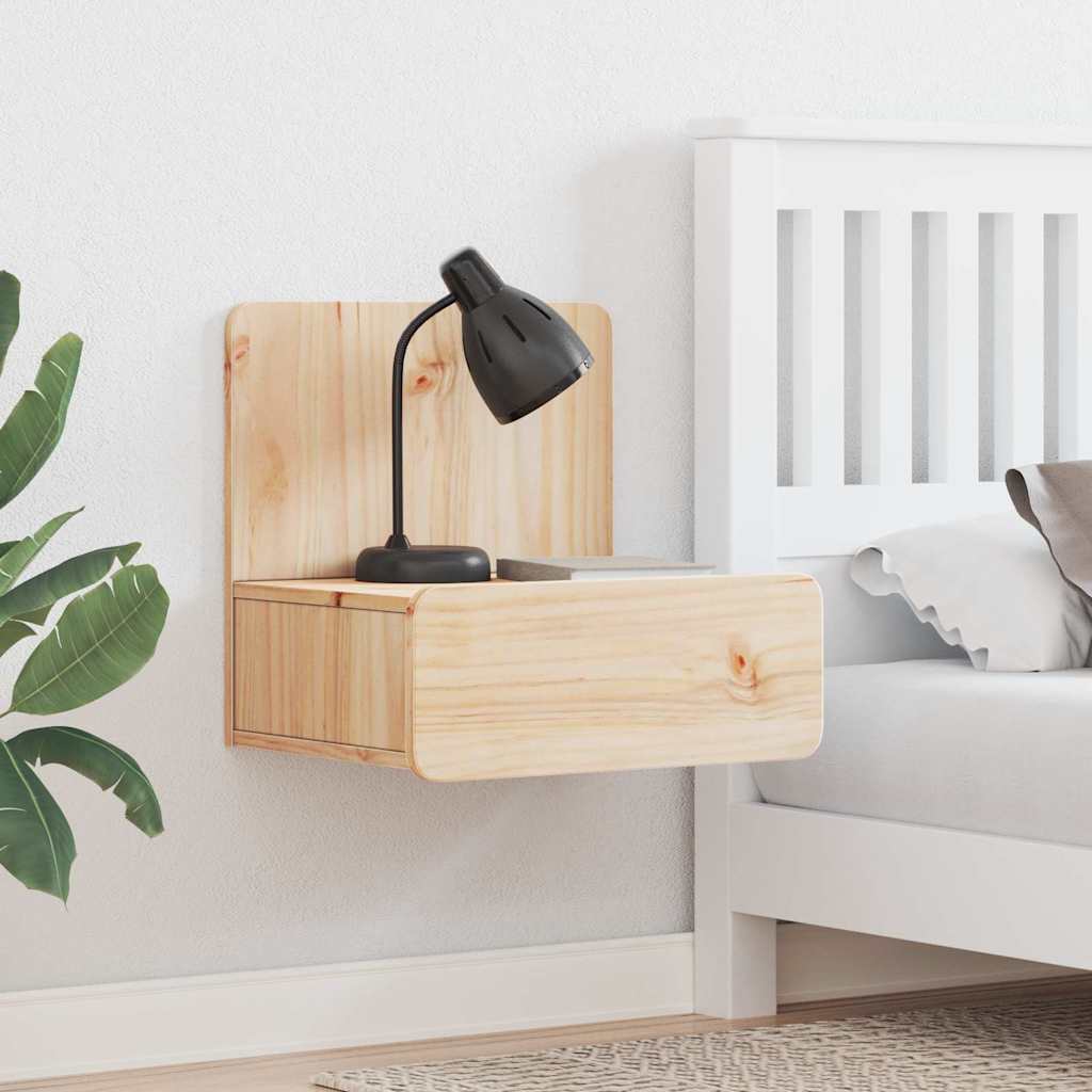 Nattbord med skuff Brun 44 x 32.5 x 40 cm Heltre furu