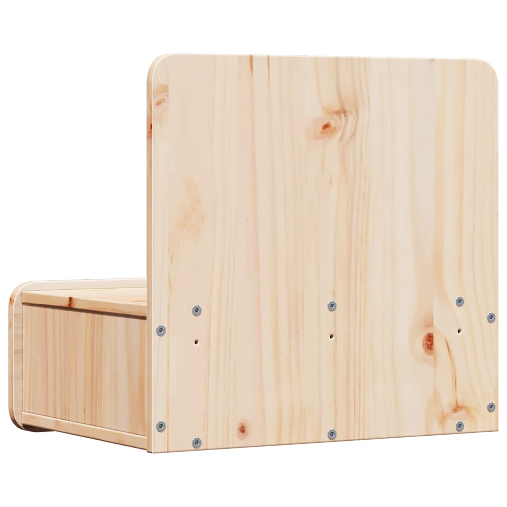 Nattbord med skuff 2 pcs Brun 44 x 32.5 x 40 cm Heltre furu