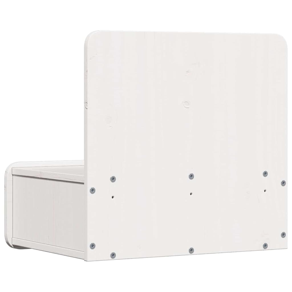 Nattbord med skuff 2 pcs Hvit 44 x 32.5 x 40 cm Heltre furu