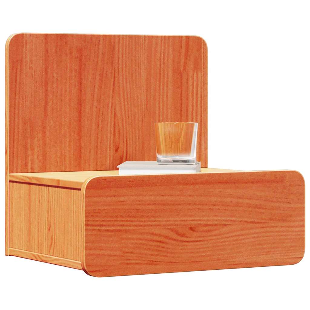 Nattbord med skuff Voksbrun 44 x 32.5 x 40 cm Heltre furu