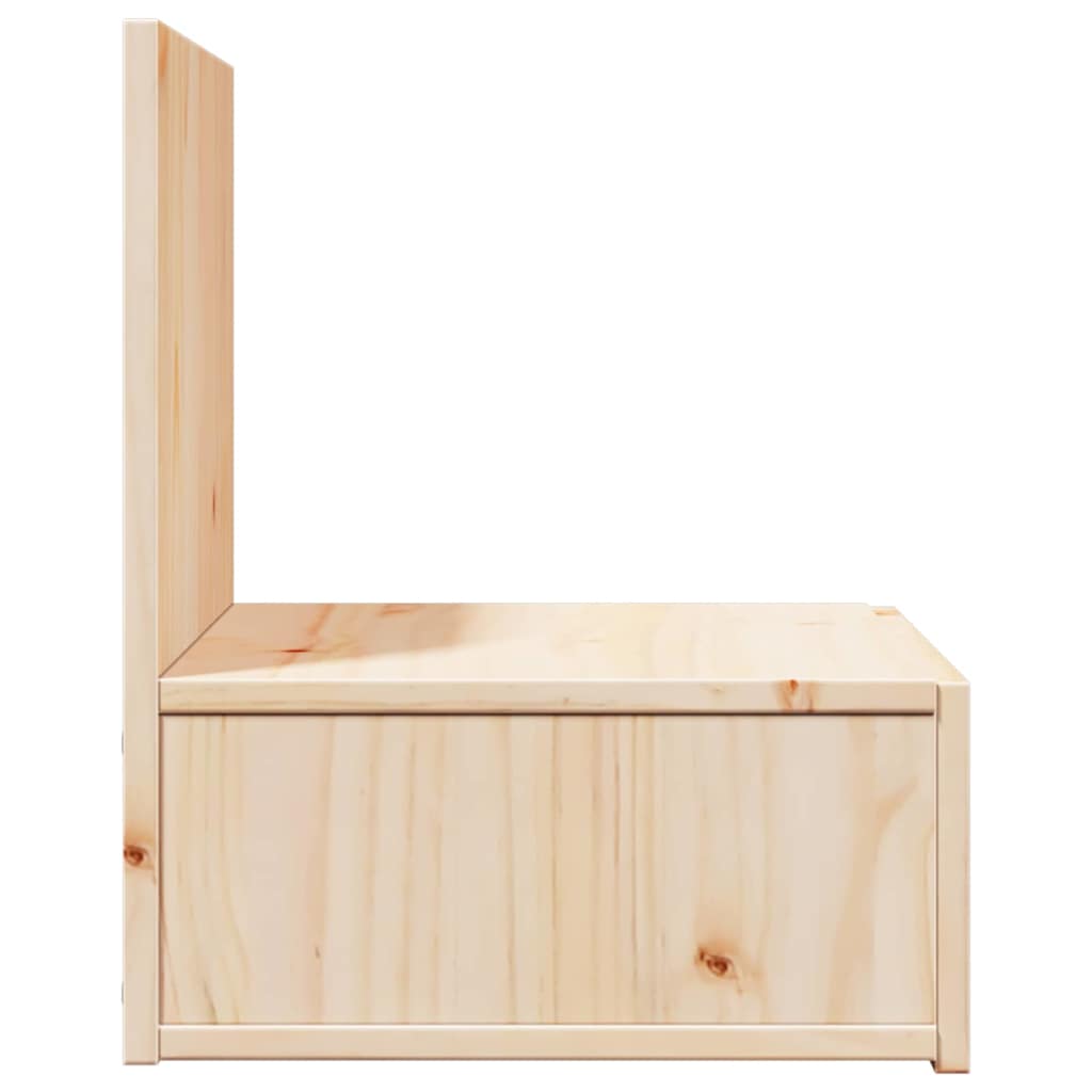 Nattbord med skuff 2 pcs Brun 42 x 32.5 x 40 cm Heltre furu