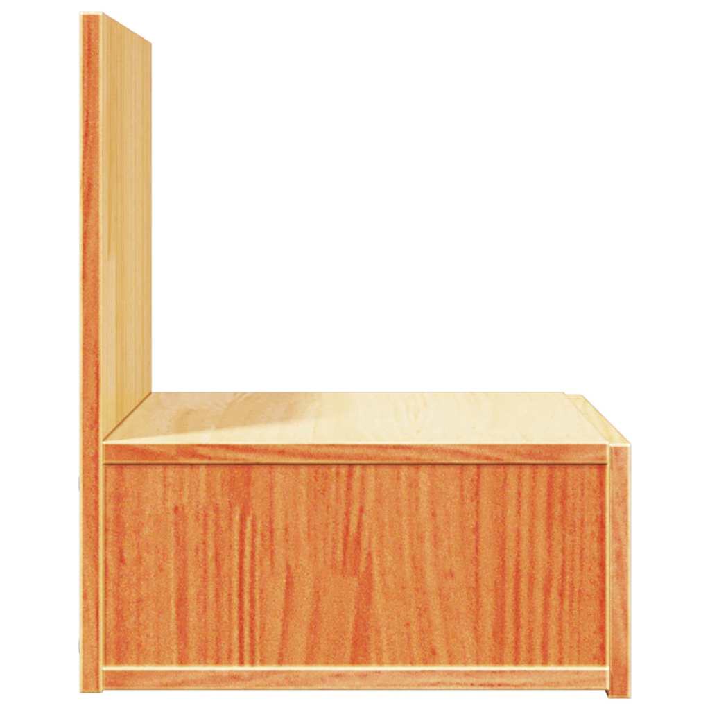 Nattbord med skuff 2 pcs Voksbrun 42 x 32.5 x 40 cm Heltre furu