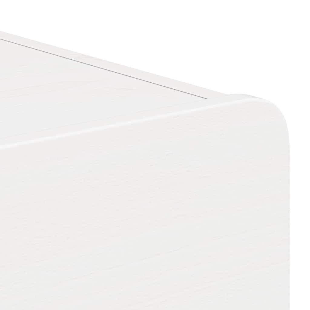 Nattbord med skuff 2 pcs Hvit 39 x 34 x 16.5 cm Heltre furu