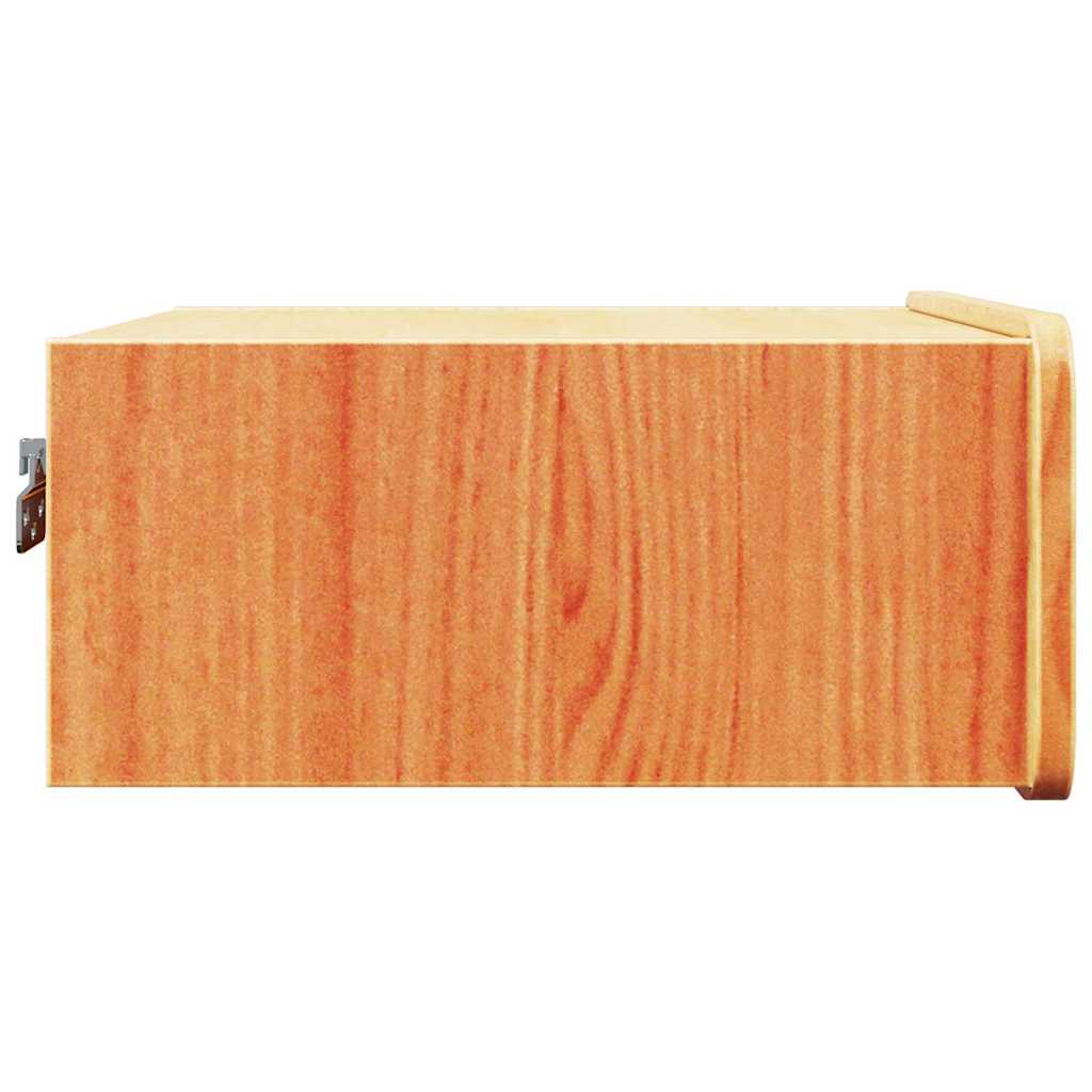 Nattbord med skuff Voksbrun 39 x 34 x 16.5 cm Heltre furu