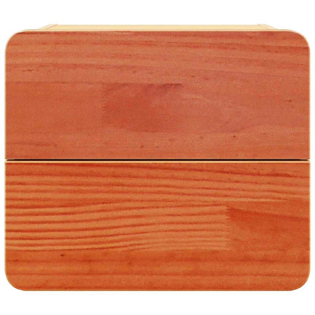 Nattbord med skuff 2 pcs Brun 39 x 34 x 33 cm Heltre furu