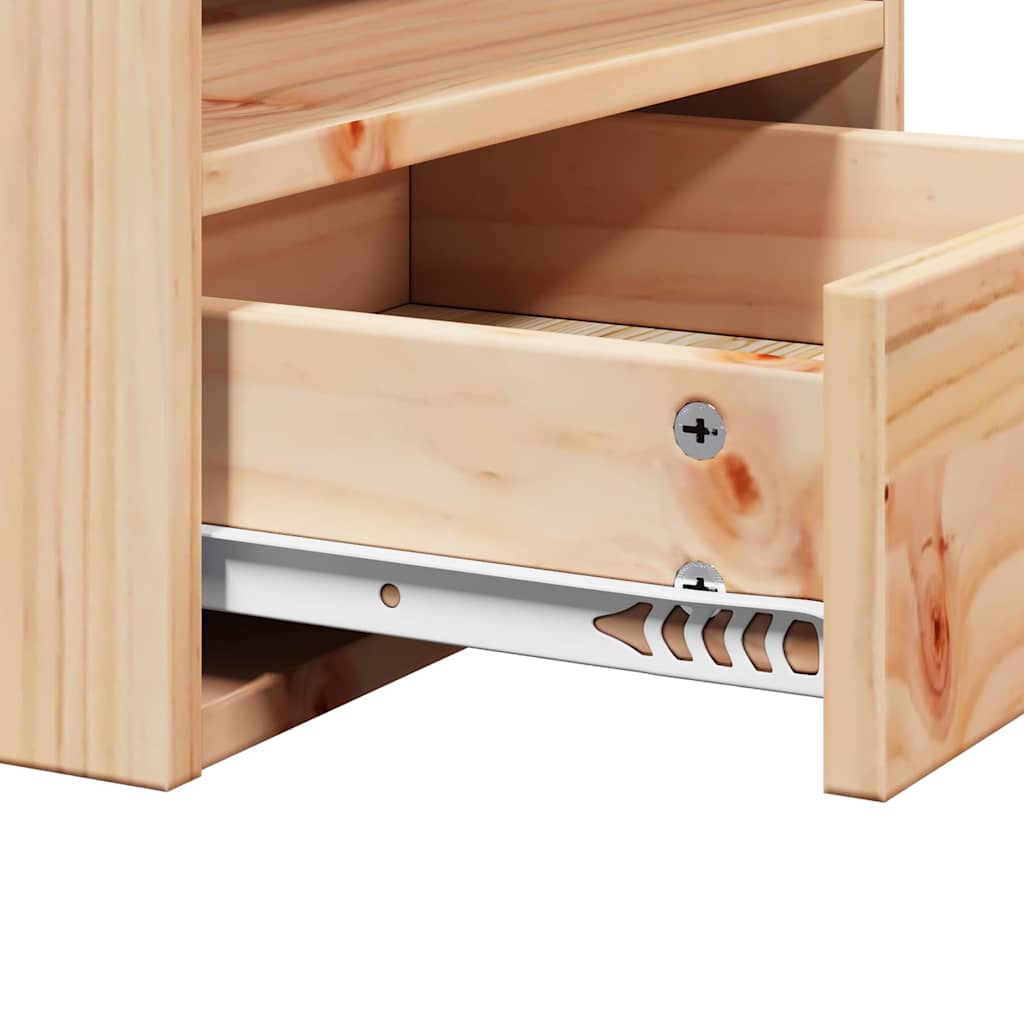 Nattbord med skuff Brun 38 x 36 x 29.5 cm Heltre furu