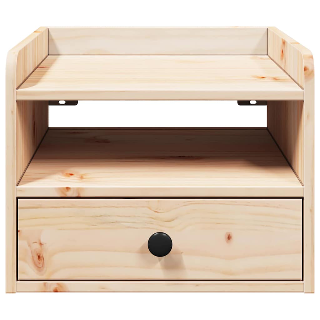 Nattbord med skuff 2 pcs Brun 38 x 36 x 29.5 cm Heltre furu