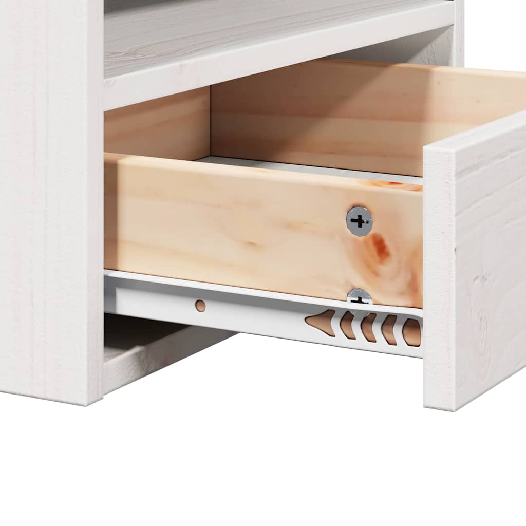 Nattbord med skuff Hvit 38 x 36 x 29.5 cm Heltre furu