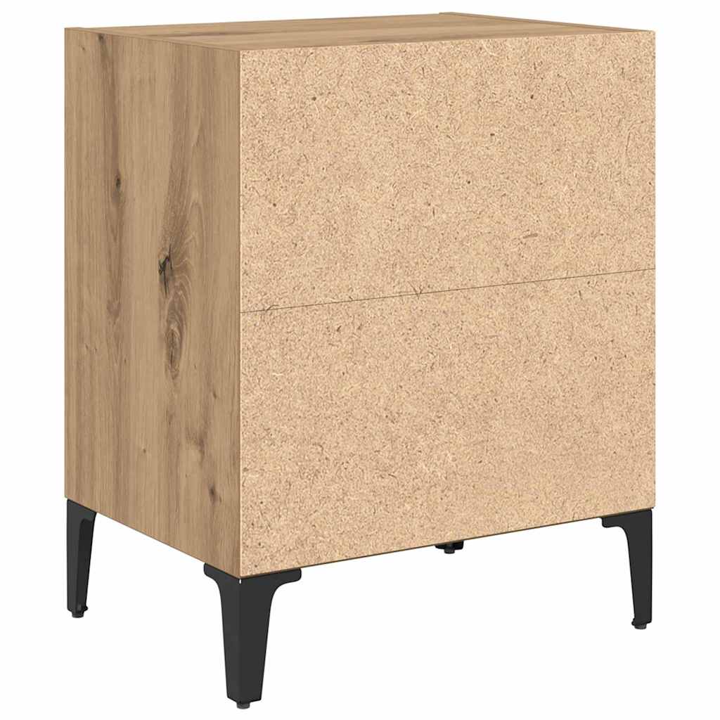 Nattbordskap 2 pcs artisan eik 40 x 30 x 50 cm Konstruert tre