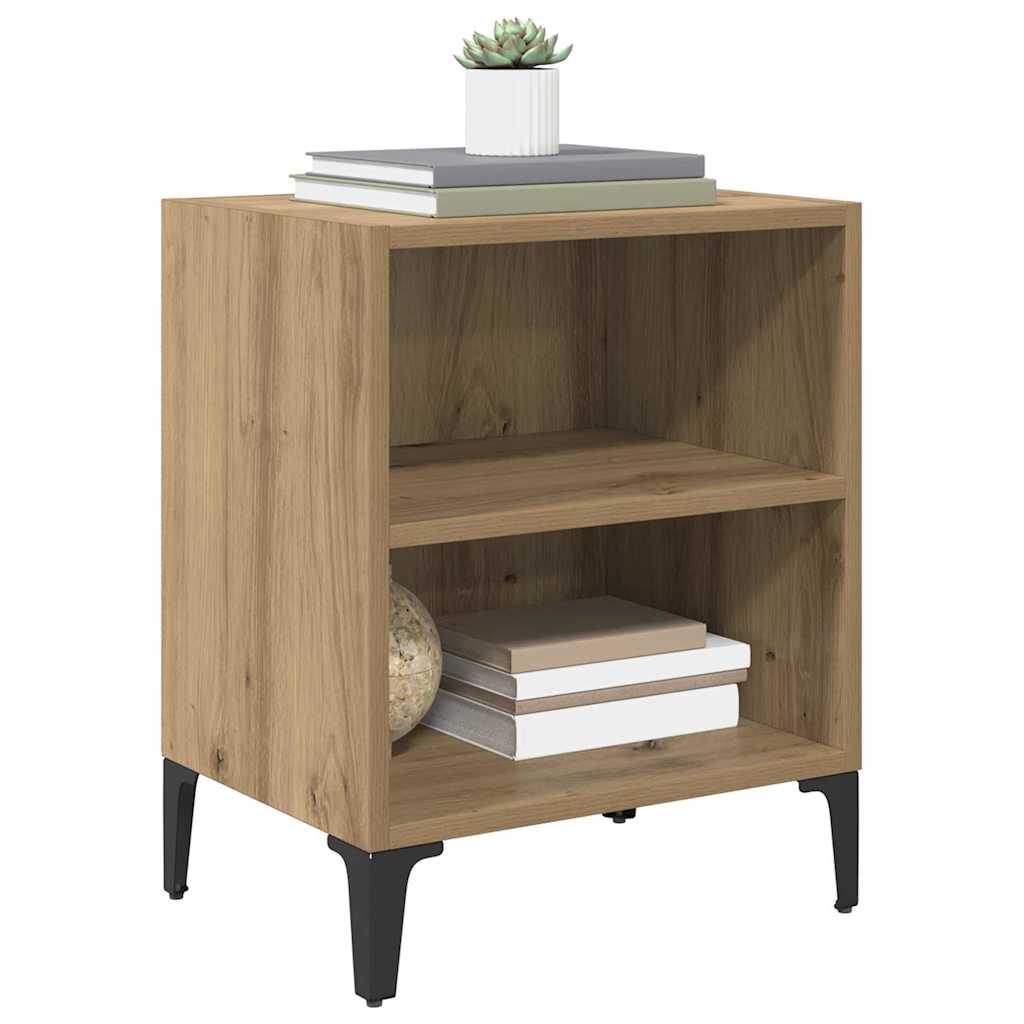 Nattbordskap 2 pcs artisan eik 40 x 30 x 50 cm Konstruert tre