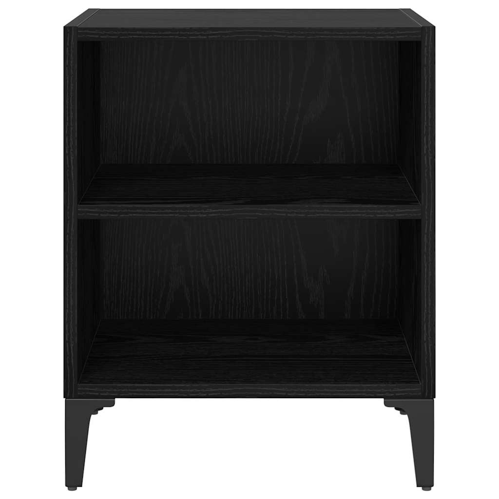 Nattbordskap 2 pcs Svart eik 40 x 30 x 50 cm Konstruert tre